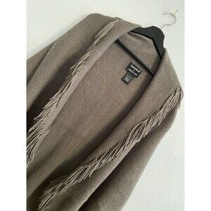 Marvelush OS Women's Gray Fringe Boho Sweater Cardigan, Cottagecore Folk F